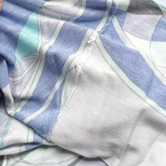 Emilio Pucci Blue Multicolour Print V-neck Top - Picture 7 of 7